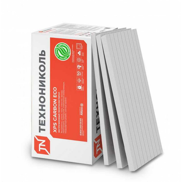 Экструдированный пенополистирол Технониколь XPS Carbon Eco FAS 100х580х1180-L